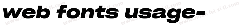 web fonts usage字体转换